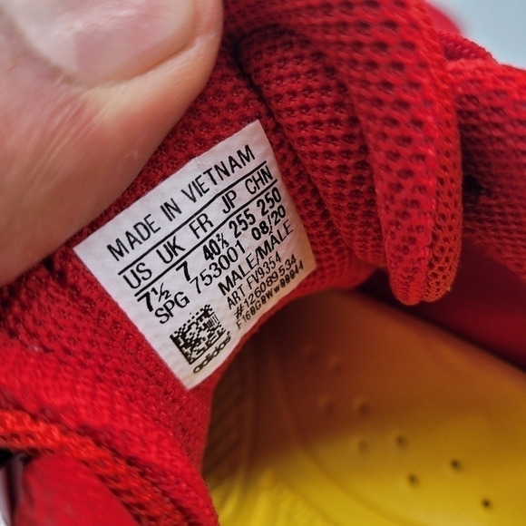 adidas Icon 6 Bounce Team Power Baseball Metal Cleats Men 7.5 Shoes Red NEW - Picture 15 of 15